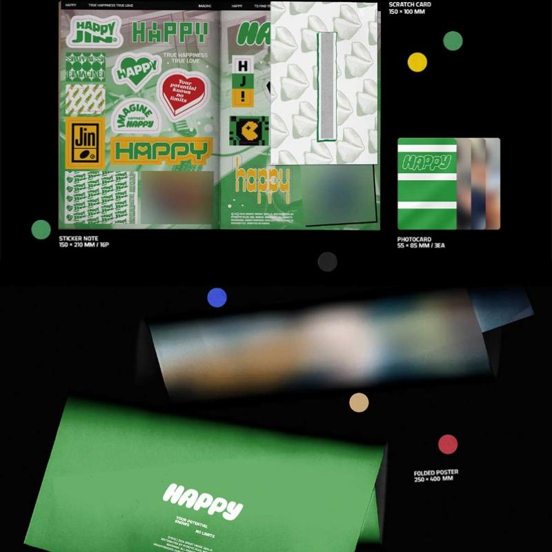Jin   Happy Solo Album  3 Types Set 
