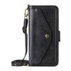 For Nothing Phone (3) 5G Leather Case Magnetic Closure Wallet Stand Phone Cover with Crossbody Strap