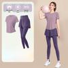 Women's High-End Short-Sleeve Sport T-Shirt & Fitness Set - Breathable, Quick-Drying Yoga and Running Wear