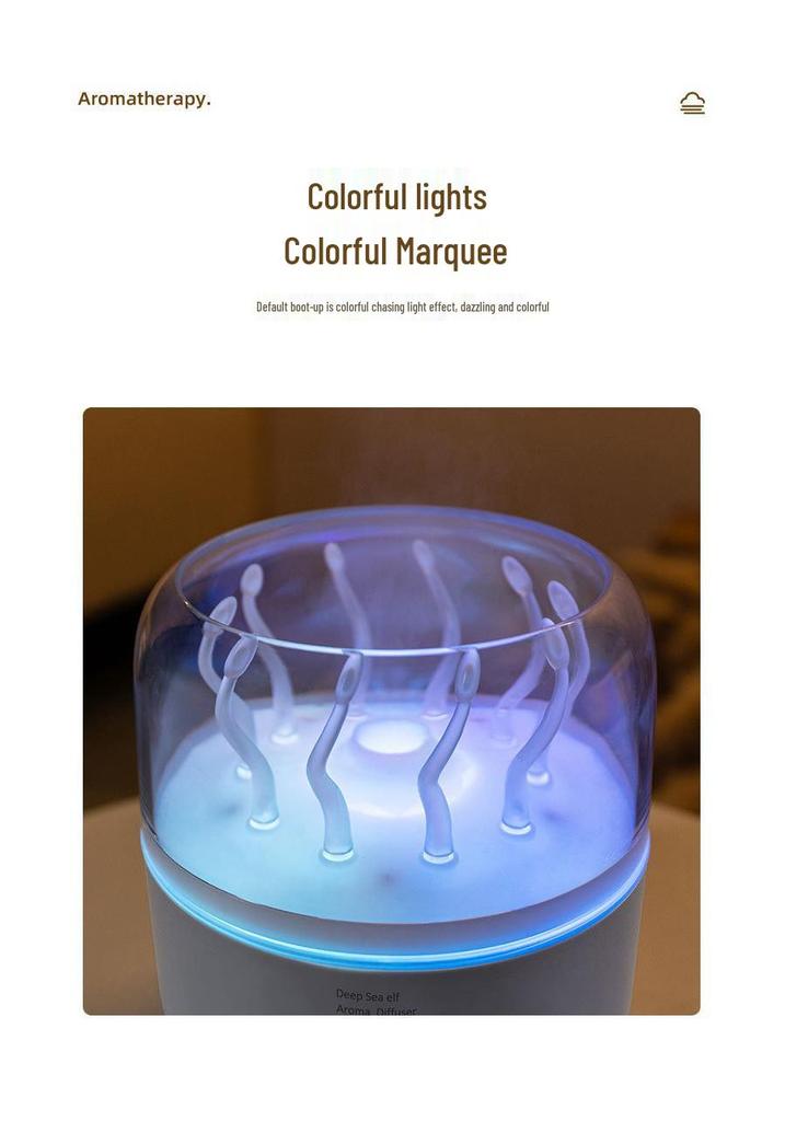 Kwallen Aroma Diffuser & Luchtbevochtiger - Etherische Olie Spray Lamp voor Slaapkamer Sfeer