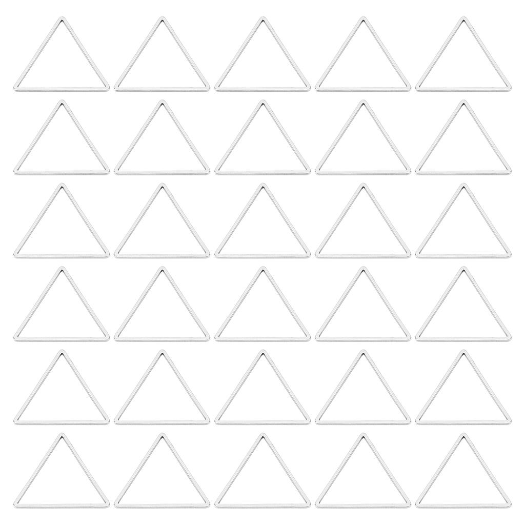 30pcs Stainless Steel Open Bezel Pendants Jewelry DIY Hollow Frame for Resin Jewelry MakingTriangle L