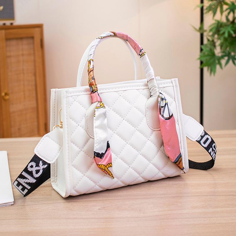 Niche texture silk scarf embroidered handbag can be one shoulder crossbody fashion diamond women's bag