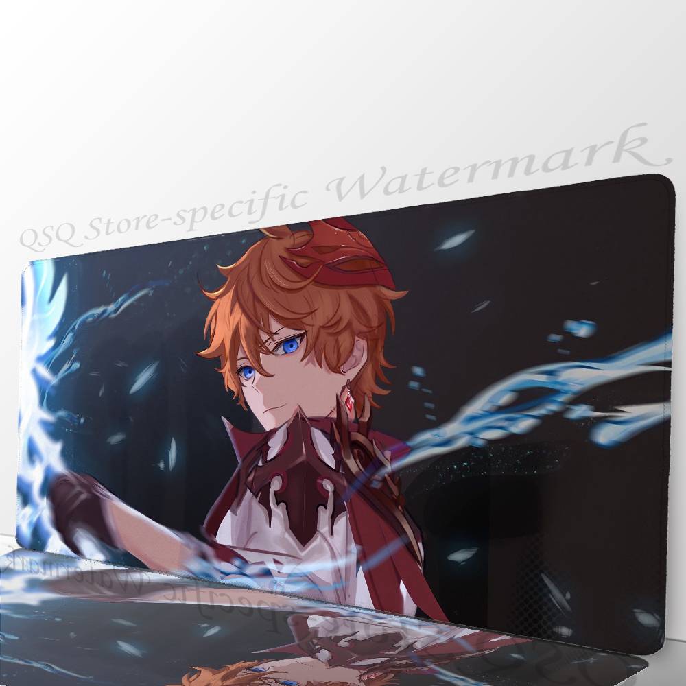 Tartaglia Anime G-genshin Impact Mousepad Non-slip Suitable For Office Computers Laptops E-sports Game Desk Mats XXL Keyboard