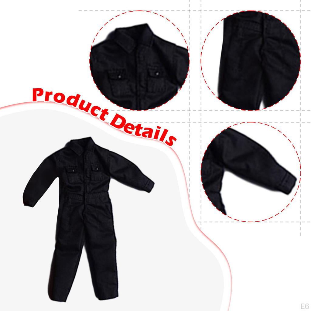 1/12 Action Figure Apparel, Casual Outfit for Male Figures at 6 Inches