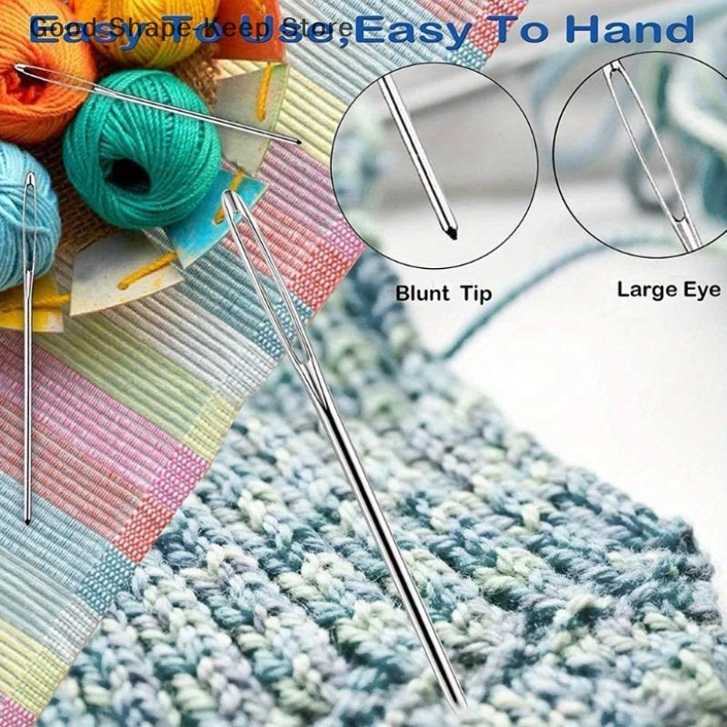 26/100Pcs Large Eye Blunt Yarn Needles Knitting Sewing Kit Plastic Weaving Crochet Locking Counter Stitch Markers Sewing Tools