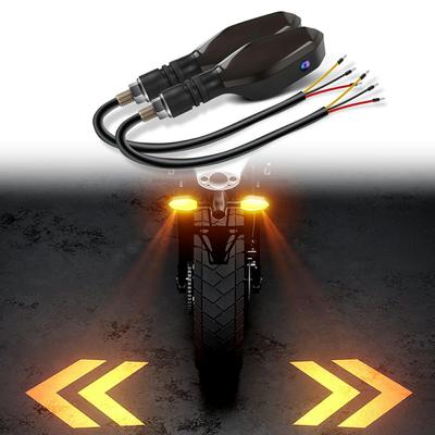 2 ks Motocyklové LED projekční směrové světlo Osvětlení země Výstražná lampa pro elektrická vozidla