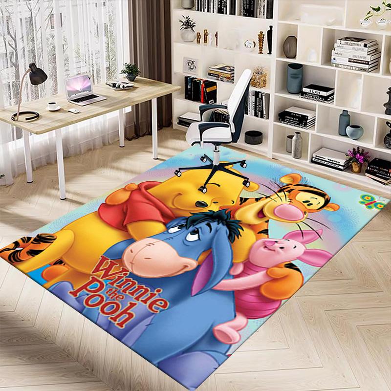 Winnie Pooh Friends Carpet For Playroom Bedroom Living Room Sofa Home Decorkids Game Area Rug Nonslip Floor Mat