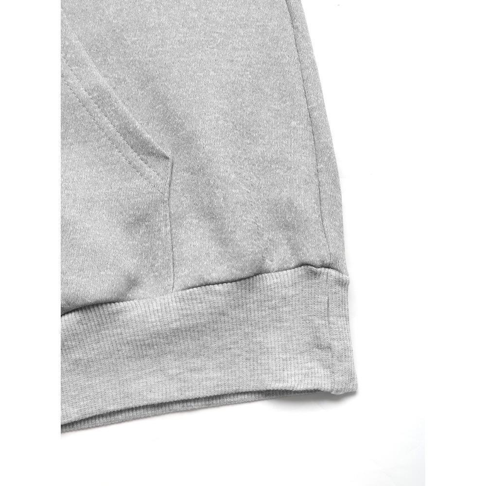Women's New Long-sleeved Drawstring Hooded Pullover Sweatshirt for Women's Solid Color High-end Gray Slip-shoulder Pocket Sweatshirt