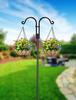 Rust-Proof Outdoor Shepherd Hook: Detachable Iron Craft for Yard and Garden