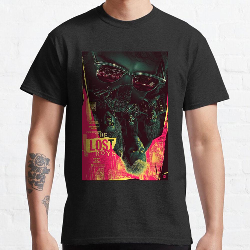 Scary The Lost Boys David Vampire Graphic T Shirts Santa Carla Halloween Tops Horror Movie Printed Tee Large Size Mens Clothing