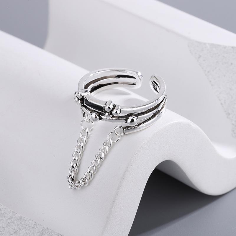 Men’s S925 Silver Index Finger Ring - Trendy Niche Style, Internet Celebrity-Inspired, Simple Yet High-End.