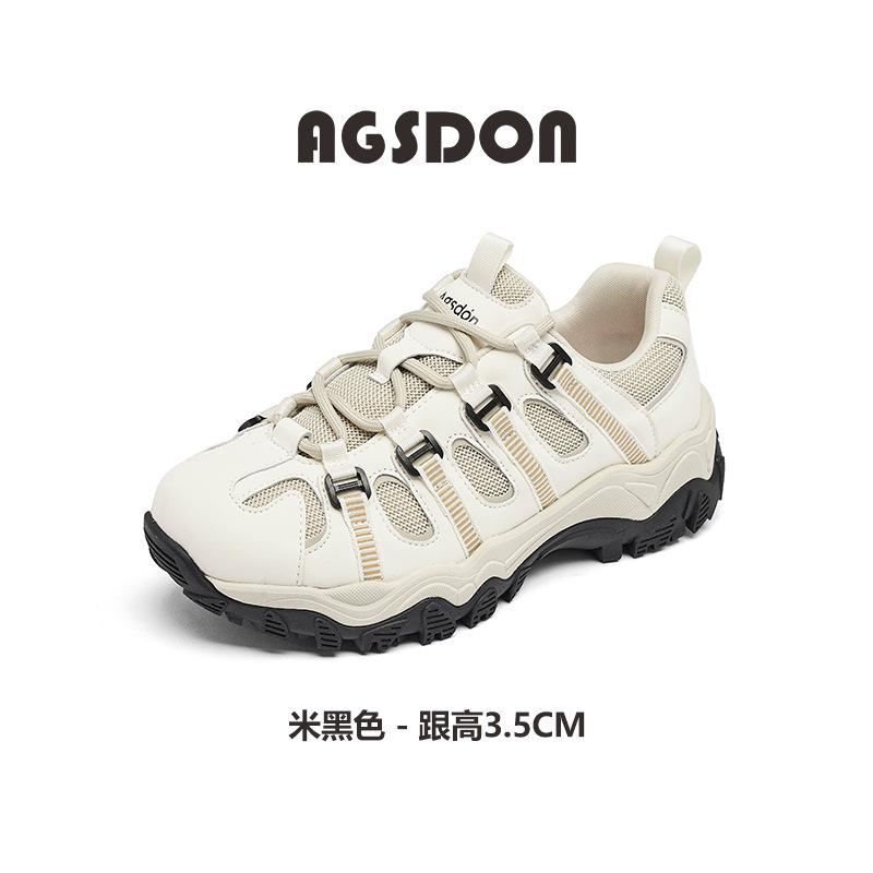 Augustine Outdoor Hiking Shoes Women's 2025 New Spring Hiking White Daddy Shoes Casual Running Sneakers
