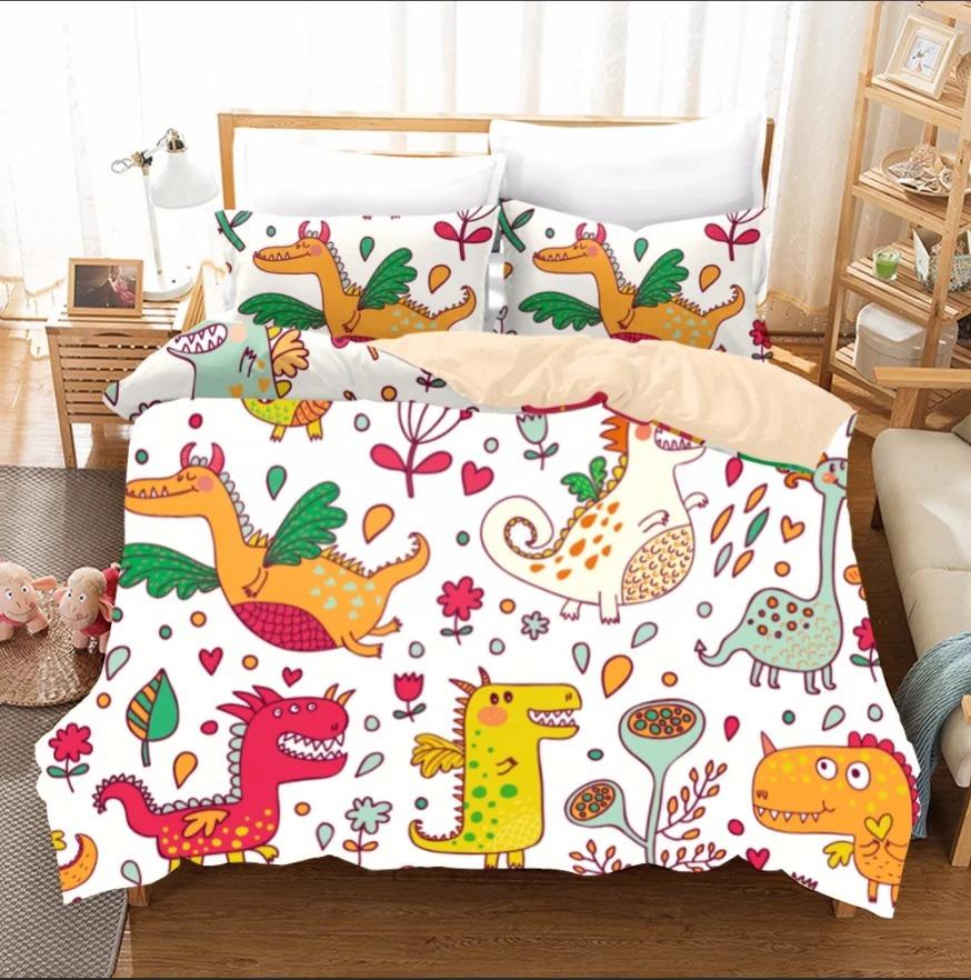 New Creative Cute Pattern 3D Printed Cover Set Twin Full Queen King Size Bedding Set Bed Linens Bedclothes for Young K128