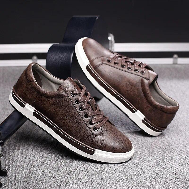 Men Leather Casual Shoes Men Sneakers  Autumn  Mens Suede Shoes Comfortable Flat Male Footwear Zapatillas Hombre