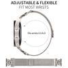 Für Samsung Galaxy Watch3 41mm Milanaise Mesh Armband Magnetischer Kronenverschluss Edelstahlarmband