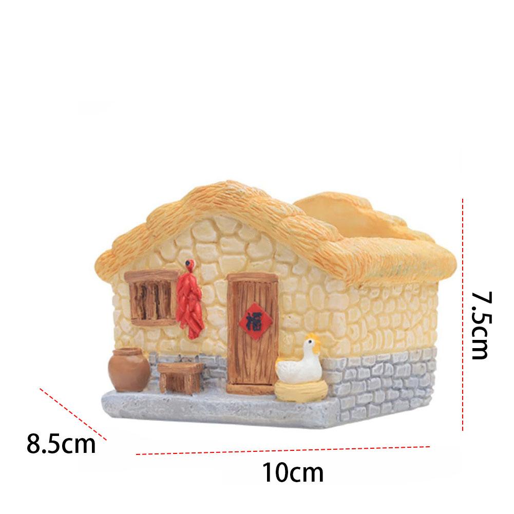 Farmhouse Succulent Pot Bonsai Container Decorative Succulent Planter Resin Garden Plant Pot for Herb Cactus Succulent