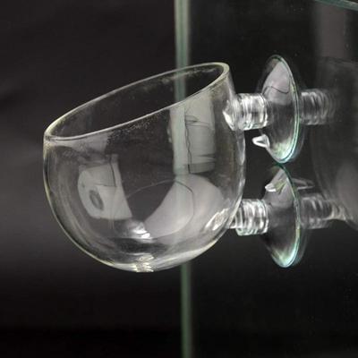 Aquarium Pflanzglasbecher mit Saugnäpfen Fischbecken Wasserpott Pflanzbecher Aquarium Wasserpflanzen-Behälter Dekoration