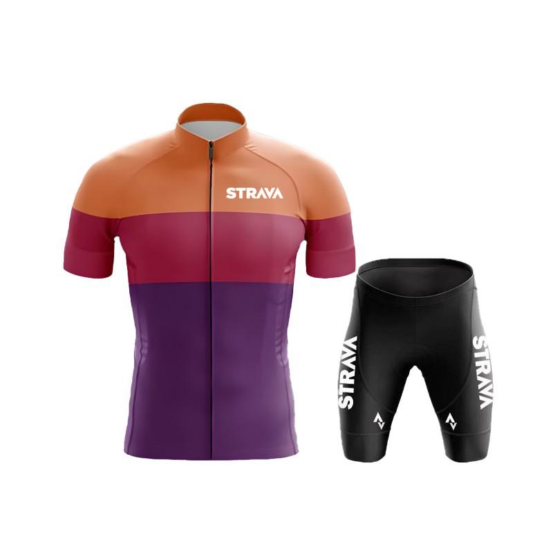 Mens Cycling Jersey Set Breathable Quick-Dry Short Sleeve Bike Sportwear Fit Comfortable