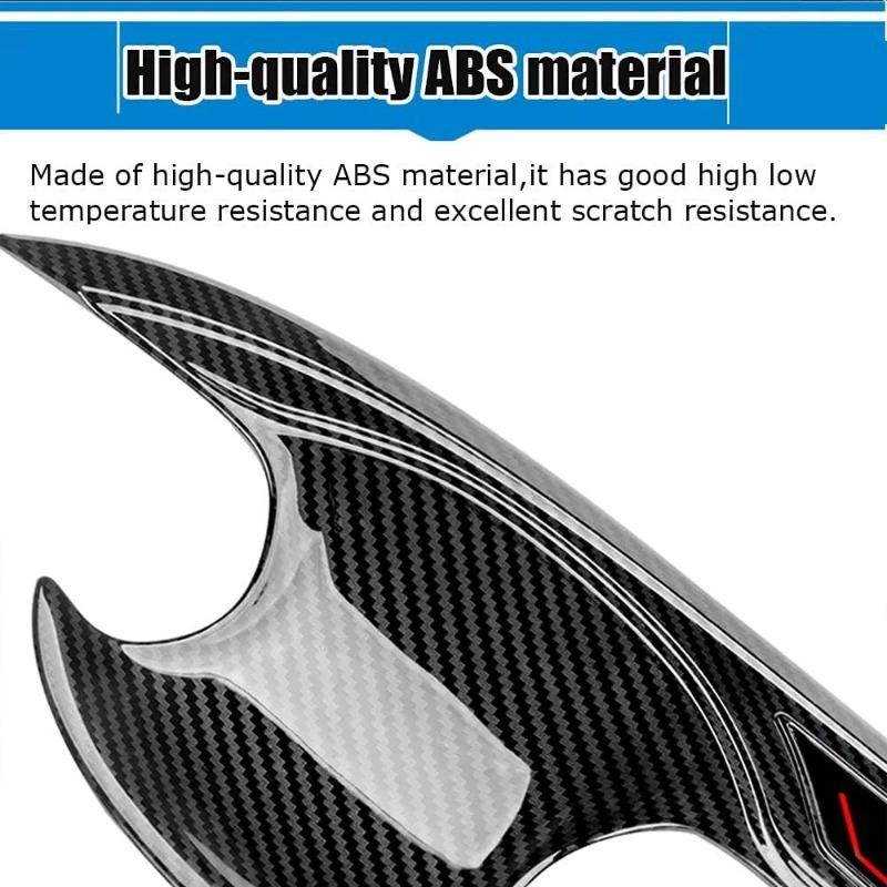 For Honda Civic 10th 2016-2021 Car Sticker ABS Exterior Door Handle Bowl Cover Trim Carbon Fiber Accessories Vehicle Decoration