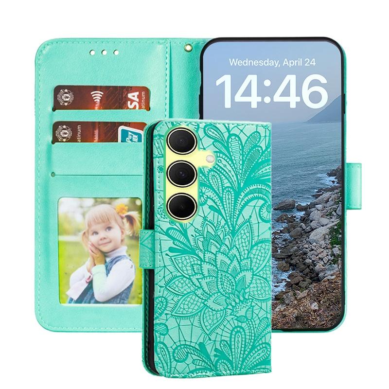 Book Case For Samsung Galaxy A17 A07 A16 A26 A36 A56 A27 A37 A57 A06 3D Floral Wallet Phone Cover with Card Slots