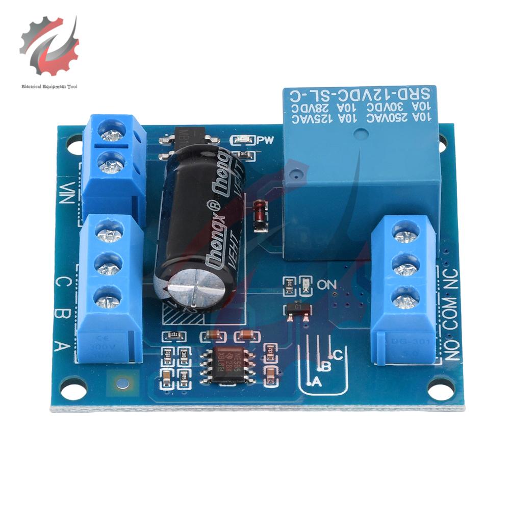 DC 12V NE555 Vollautomatischer Wasserstandsregler Flüssigkeitssensor Relais Schalter Modul Automatisches Pumpen für Wassertank/Turm