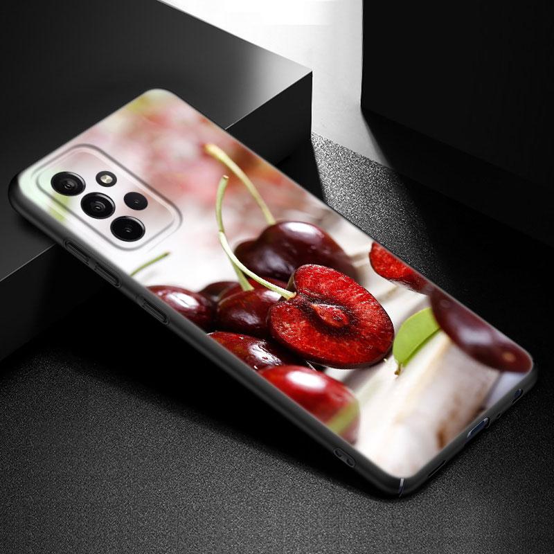 

Чехол для телефона «Красная вишня» для Samsung Galaxy A21 A30 A50 A52 S A13 A22 A32 A33 A53 A73 5G A11 A12 A31 A51 A70 A71 A72, черный чехол Samsung A11