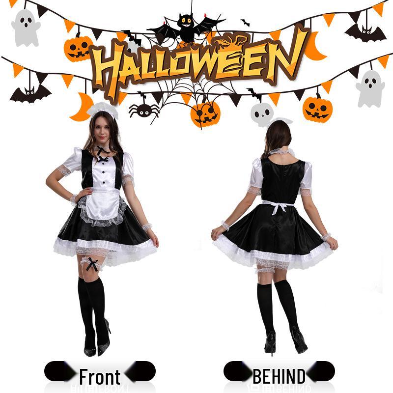 Přeshraniční halloweenský karneval: Sexy Pánský Kostým Cosplay Služky