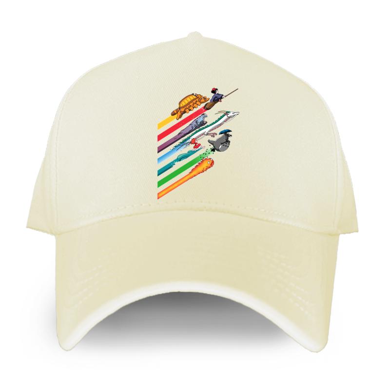 Rainbow Speed ​​Race Totoro Sköldpadda Spel Basebollkeps STUDIO GHIBLI Miyazaki Anime Unisex Damkepsar Mode Hiphop Hatt