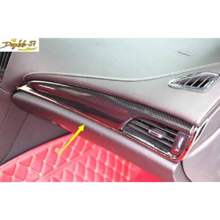 Carbon Fiber Central Console Dashboard Strip Trim Fit For Cadillac ATS 2013-