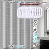 Advanced Gray Check Shower Curtain Simple Bathroom Curtain Dry And Wet Separation Easy To Clean Peva Waterproof Material