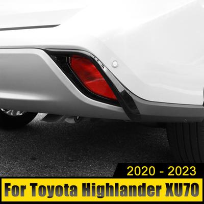 Pro Toyota Highlander XU70 Kluger 2020-2024 2024 ABS Kryt zadních mlhových světel Lišta Dekorace obočí mlhového světla Příslušenství pro auto
