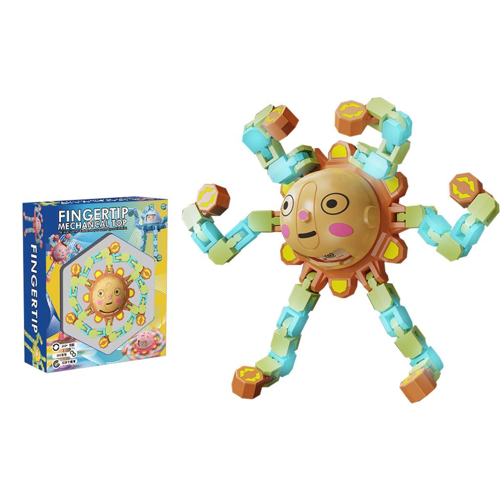 Transforming Robot Mechanical Gyroscope Toy, Transforming Robot Light-up Gyroscope Stress Relief Toy, Children's Gift