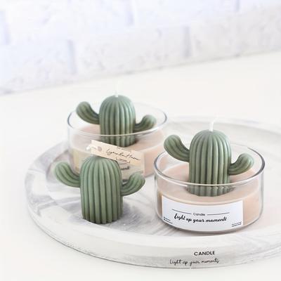 Cactus Candle Molds, Plant Gypsum Molds, 3D Succulent Cactus Molds for Handmade Soap, Candles, and Clay Crafts Using Resin Casting.