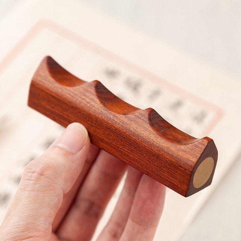 Wooden Brush Pen Holder Chinese Brush Pen Rest Stand Painting Calligraphy Pens Holder School Stationery Supplies New