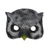 [LYING] Mask Halloween Owl Mask Animal Mask Cosplay Prop Carnival Animal Headgear Half Mask Realistic Stuffed Toy Style Costume Mask Funny Cute