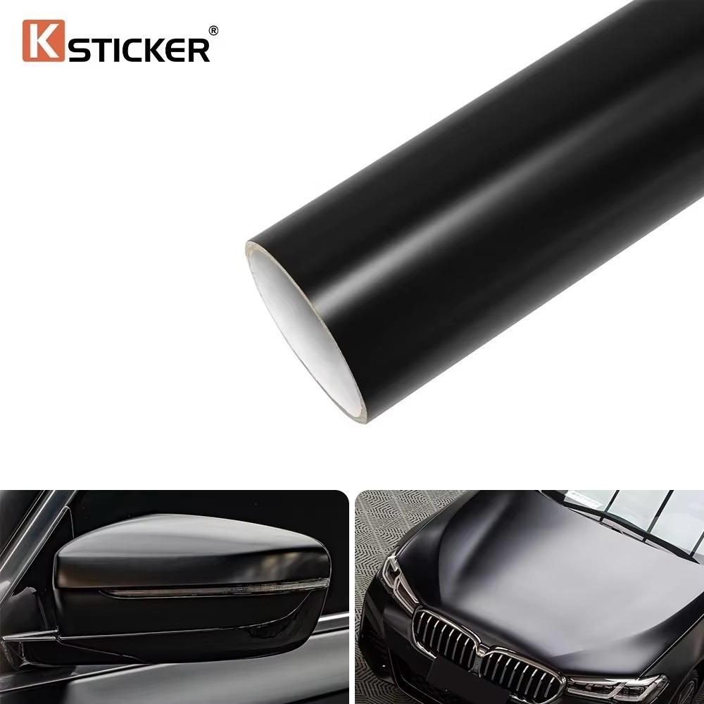 Car Wrapping Film PET Satin Black Color Scratch-Resistant Durable Sticker Auto Cover Vehicles Motorcycle Accessories