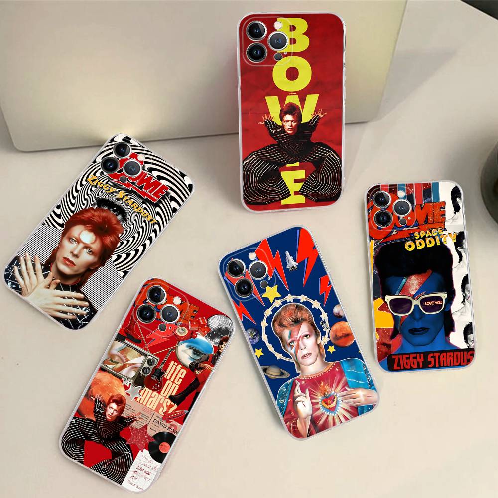 Classic D-DavidS Singer B-BowieS Phone Case For IPhone 11 13 16 12 17 14 15 Pro Max Plus Soft Clear Back Cover Coque