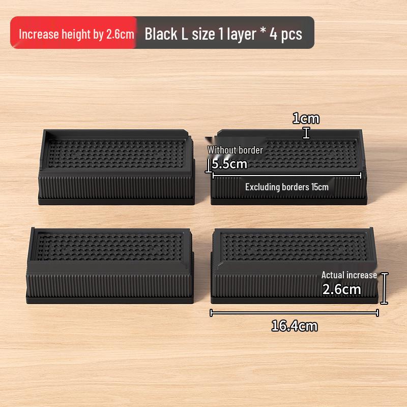 Non-Slip Furniture Heightening Pads for Table, Sofa, Coffee Table, TV Cabinet - Shockproof Leg Risers