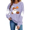 Women's Fashion Casual Halloween Hoodie Long Sleeve Pullover for Fall Festivals and Parties