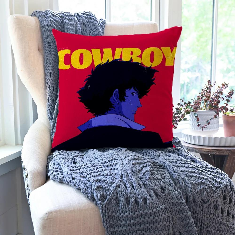 Animation C-Cowboy B-Bebop Spike Pillow Case Square Pillow Bedroom Sofa Leisure Comfort CushionLiving Room Home Decoration 40X40