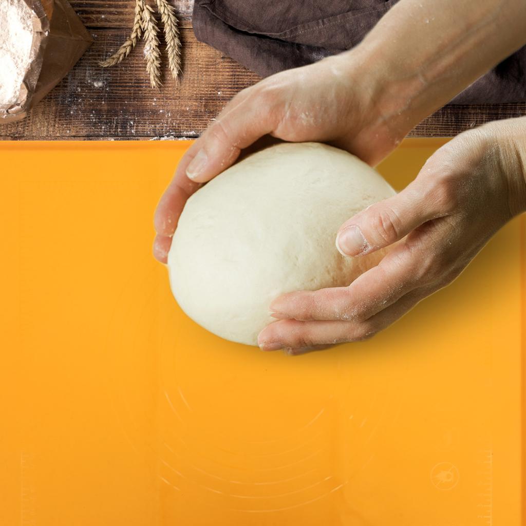 Silicone Pastry Mat Non Stick Baking Dough Rolling Flat Edges No Wrinkle Slide Around Silicone Baking Mat Dough Rolling Pad
