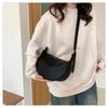 Soft Faux Leather Crescent Moon Bag for Women, Trendy 2026 Minimalist Shoulder Crossbody Purse, Korean Style Fashion Handbag