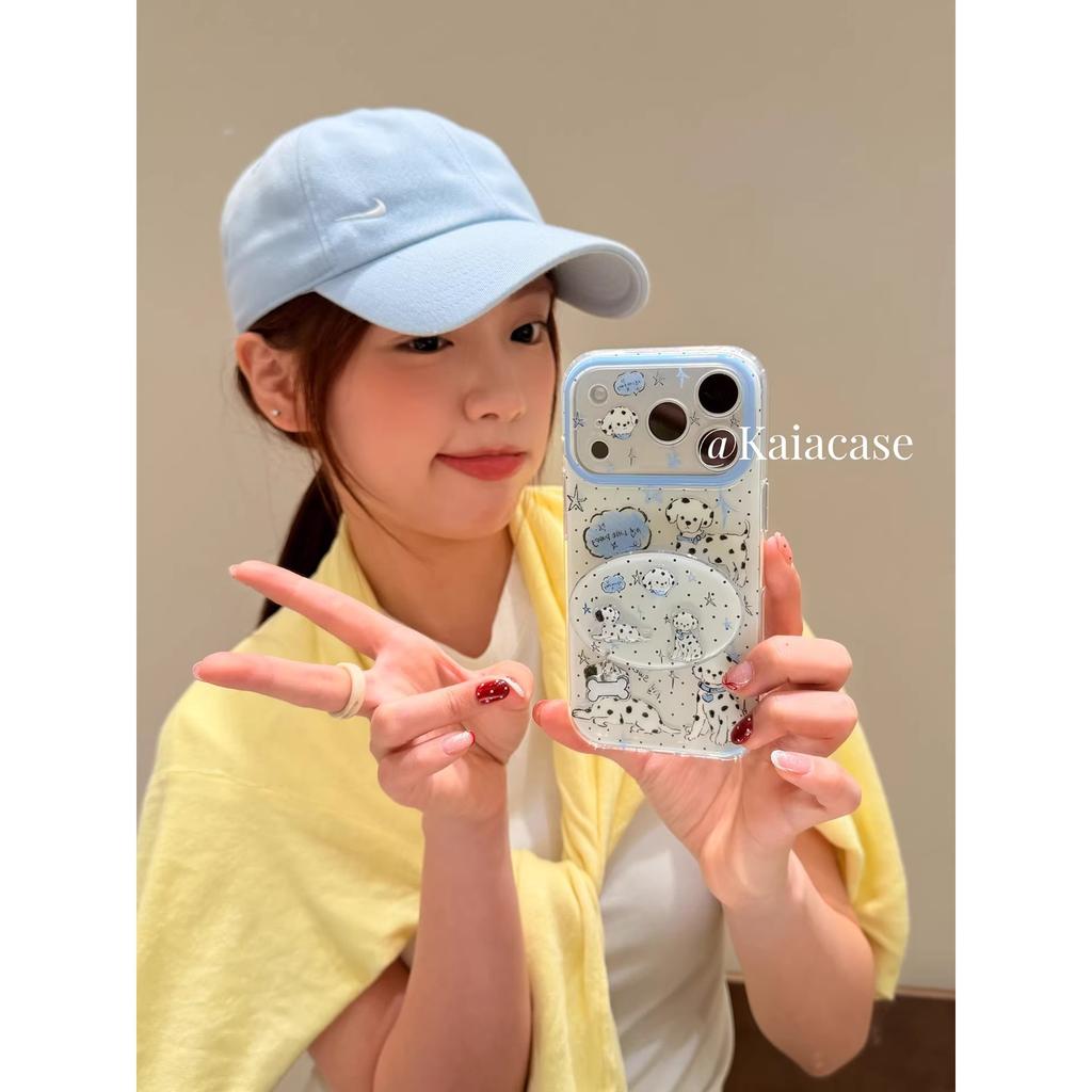 Graffiti Hand-drawn Cartoon Spotted Dog Dog Bone for Apple 17promax Mobile Phone Case Iphone16pro New