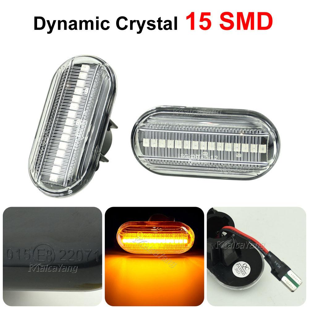 2x For Nissan INTERSTAR Opel MOVANO Renault CLIO Mercedes-benz Smart Dacia Dynamic LED Turn Signal Side Marker Blinker Light