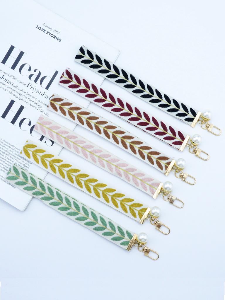 Adjustable and Detachable Manual Leaf Mobile Phone Wrist Strap Damage Protection Multi-color Fresh Mobile Phone Wrist Strap