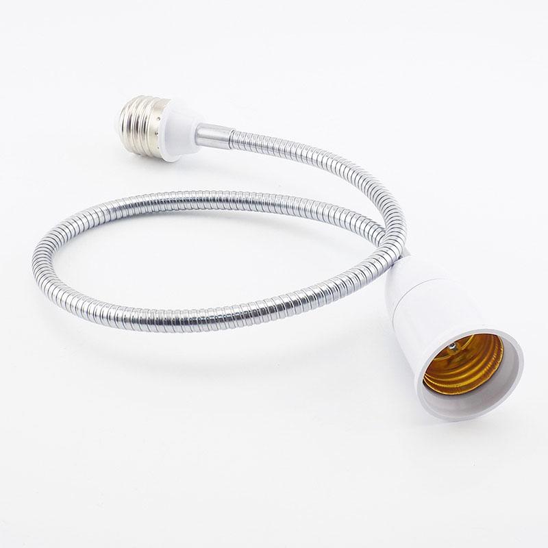 Flexible E27 to E27 LED Lamp Base Bulb Socket Extender Extension Light Holder Converter V27