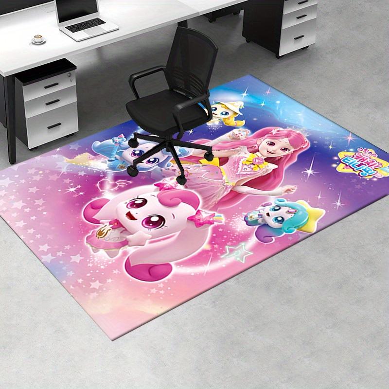 Office Carpet: Wonderful and cute cartoon characters decorative carpet, protection under sofa chairs - soft and non-slip, magic star pattern