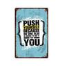 Funny Text Sign Exercise Fitness Poster Gym Training Room Wall Decor Pin Up Tin Sign Man Cave Art Poster Decoration Metal Plate
