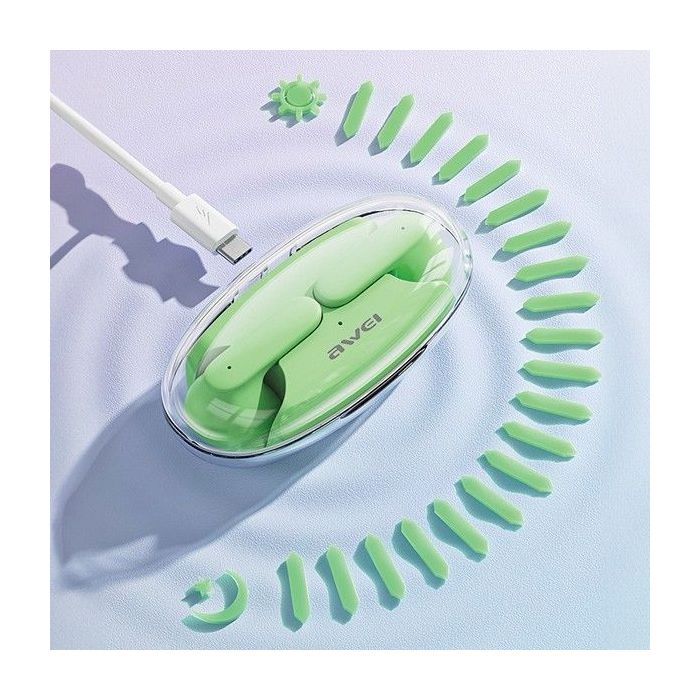 Oreillette bluetooth Awei - AWE000179 - Ãcouteurs Ãcouteurs Bluetooth 5.3 T85 ENC TWS Bleus