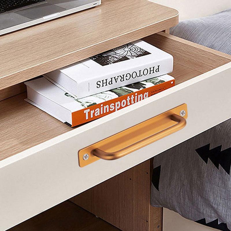 4pcs Sliding Barn Door Handle Pull Wood Door Handle Furniture Hardware Aluminum Cabinet Cupboard Interior Balcony Door Pull